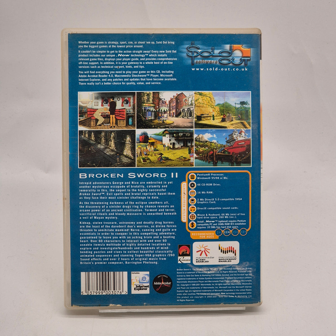 Broken Sword II retro PC äventyrsspel begagnat