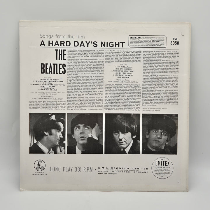 The Beatles A Hard Days Night vinyl LP retro