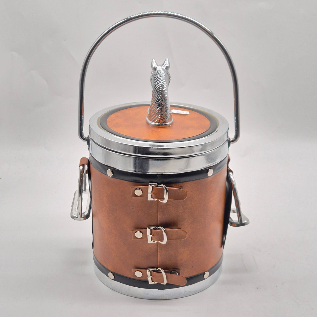 Vintage ishink med hästmotiv – dekorativ kylare 23 cm