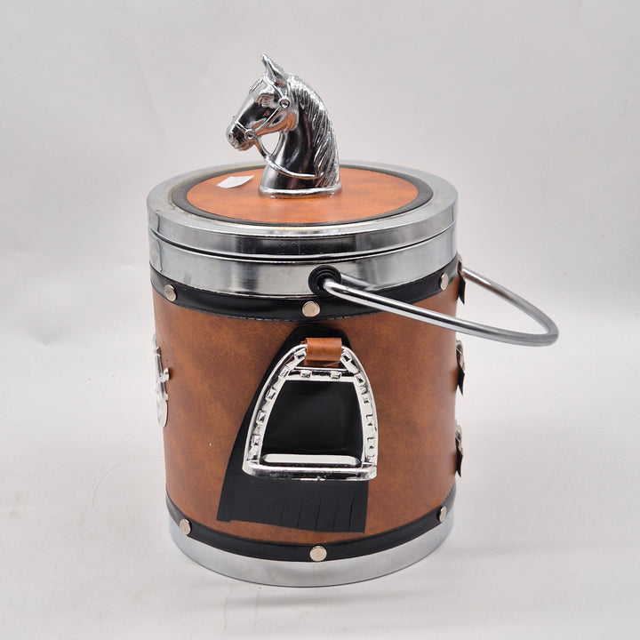 Vintage ishink med hästmotiv – dekorativ kylare 23 cm