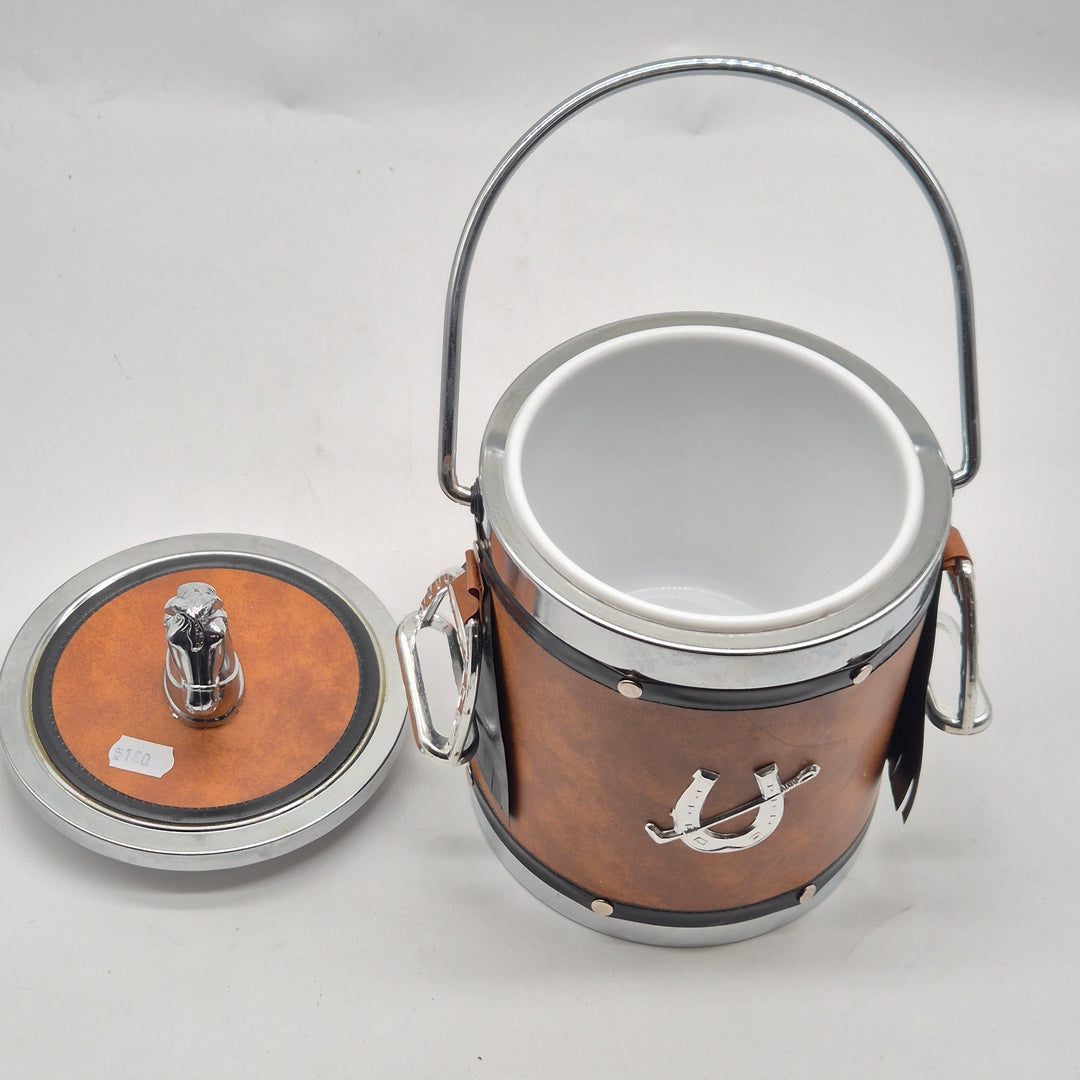 Vintage ishink med hästmotiv – dekorativ kylare 23 cm
