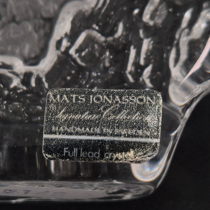 Mats Jonasson kristallskulptur uggla elegant samlarobjekt