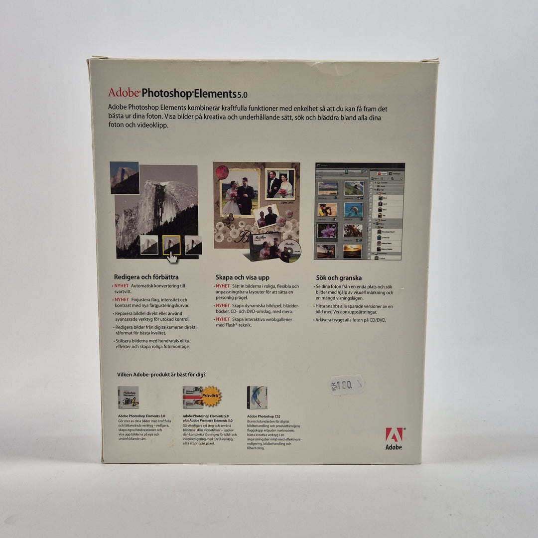 Adobe Photoshop Elements 5 retro boxad programvara