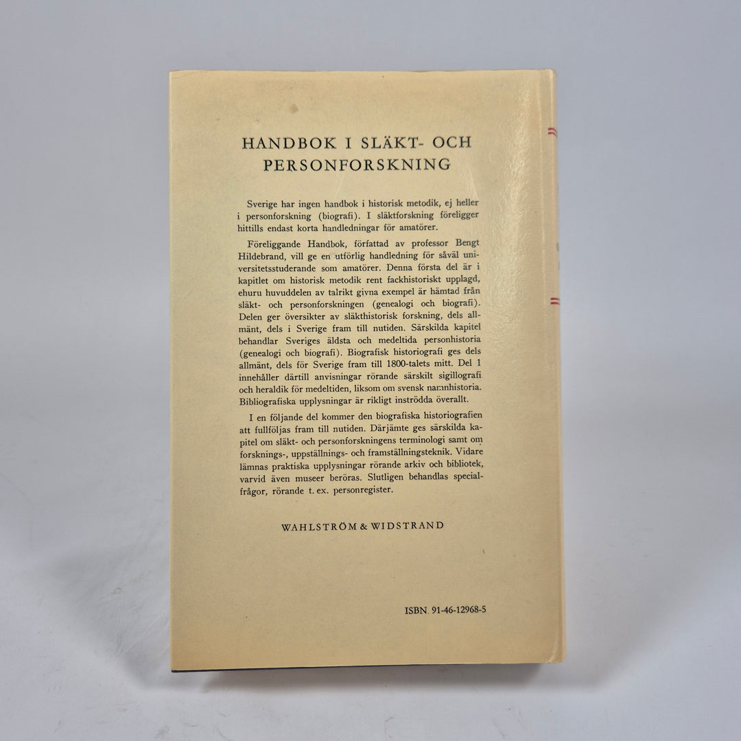Handbok i släktforskning retro vintagebok