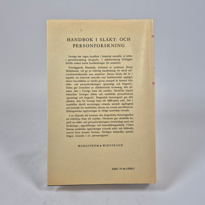 Handbok i släktforskning retro vintagebok