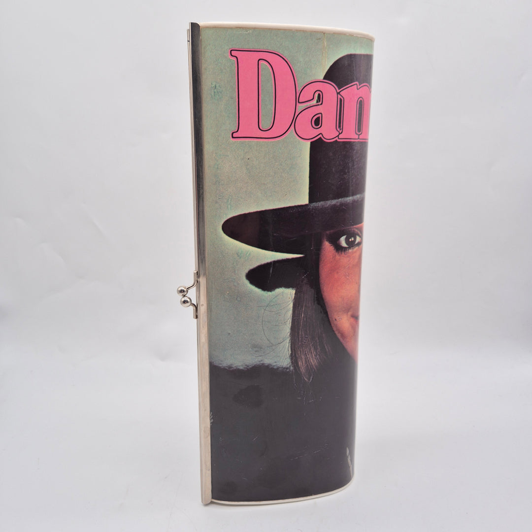 Vintage clutch Ricama grafiskt ansiktsmotiv retro