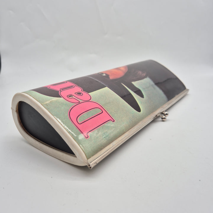 Vintage clutch Ricama grafiskt ansiktsmotiv retro