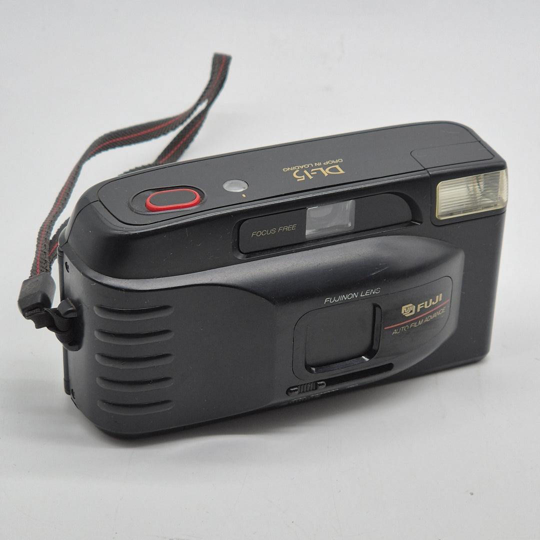 Retro Fuji analog kompaktkamera med blixt