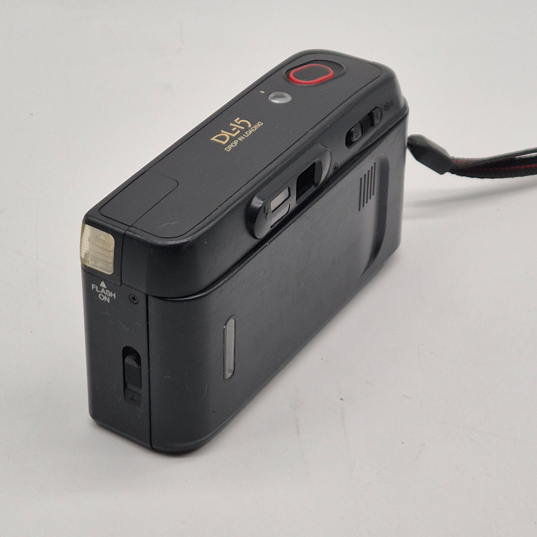 Retro Fuji analog kompaktkamera med blixt