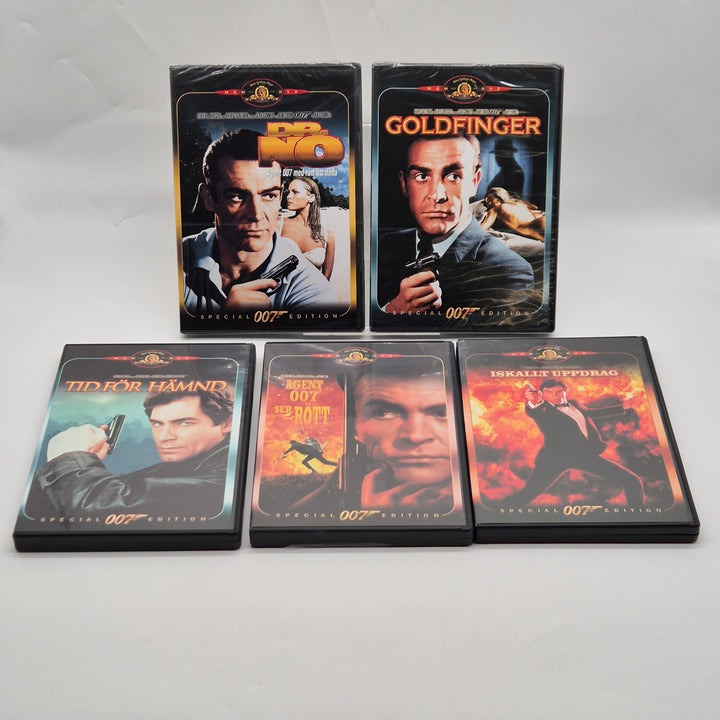 James Bond retro DVD-paket 5 filmer