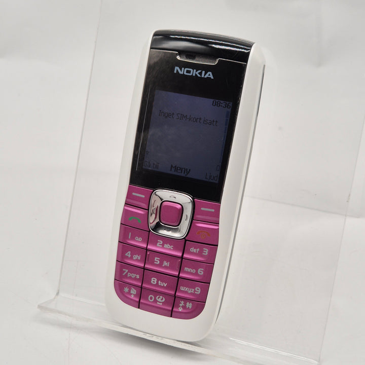 Retro Nokia 2626 rosa vit mobiltelefon