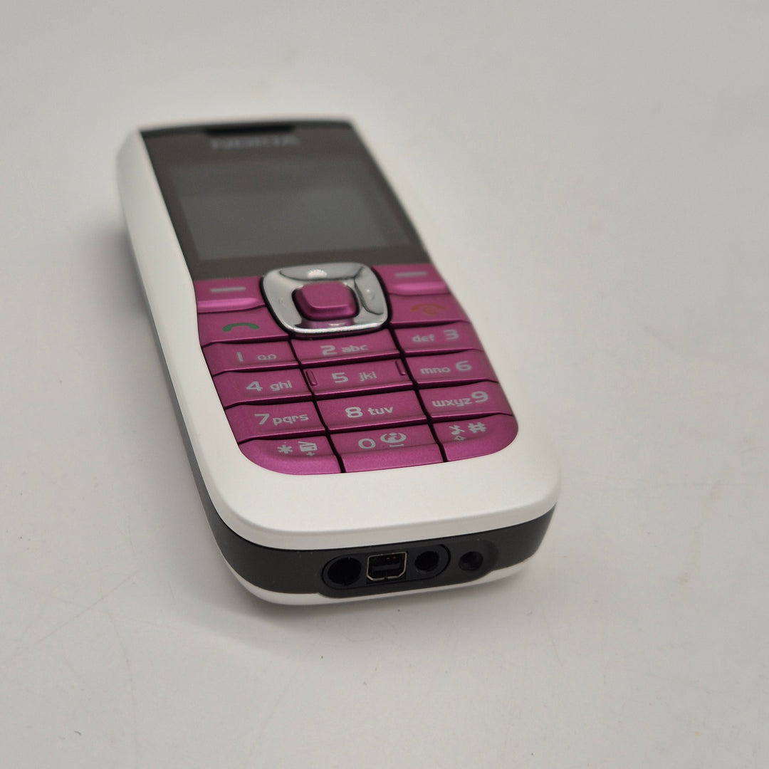 Retro Nokia 2626 rosa vit mobiltelefon