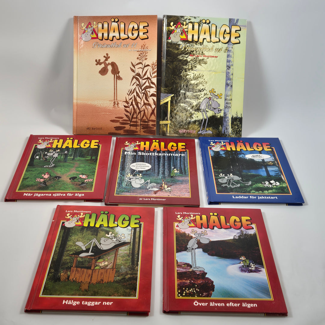 Hälge – Bokset med 7 humorböcker av Lars Mortimer