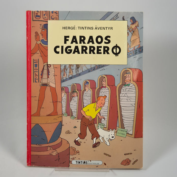 Tintin Faraos cigarrer bok retro svenska