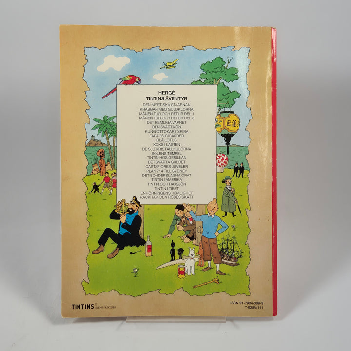 Tintin Faraos cigarrer bok retro svenska