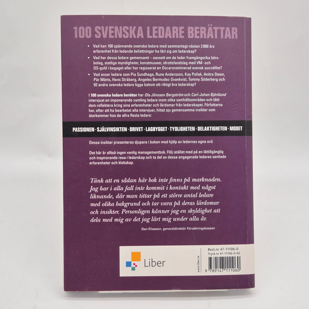 Ledarskapsbok 100 svenska ledare berättar Liber