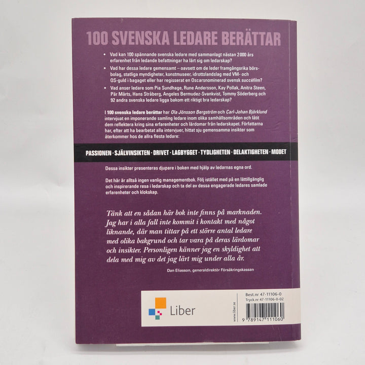 Ledarskapsbok 100 svenska ledare berättar Liber