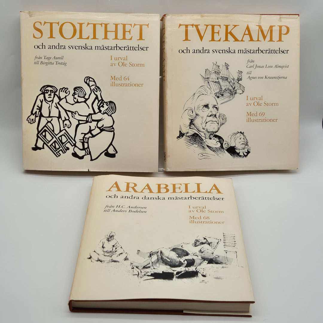 Retro illustrerade novellsamlingar Bra Böcker trio