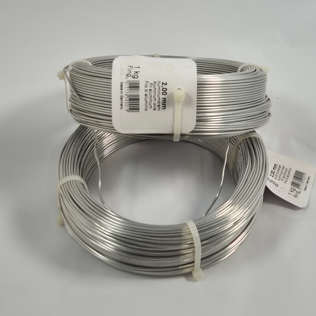 Aluminiumtråd på ring 2 mm 1 kg