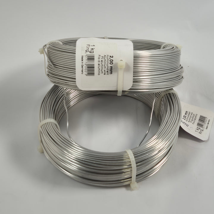 Aluminiumtråd på ring 2 mm 1 kg