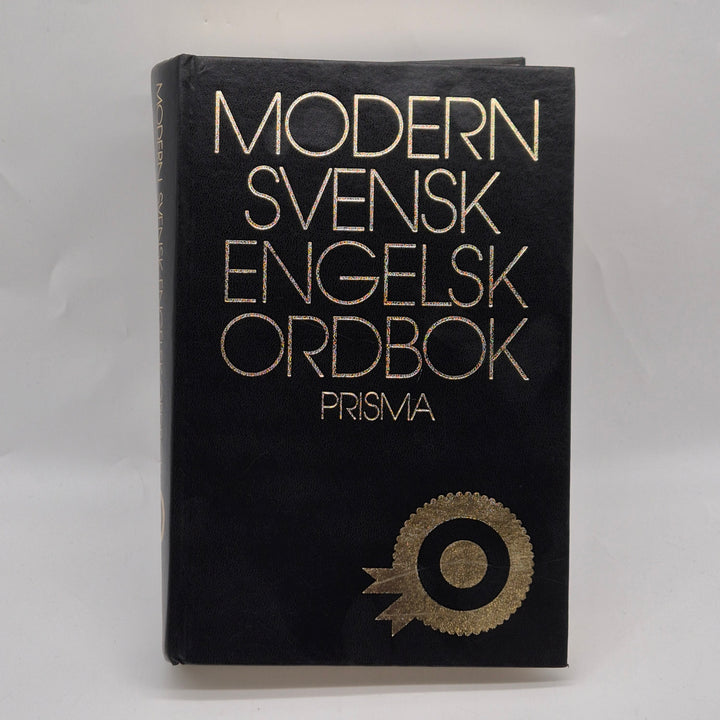 Modern svensk–engelsk ordbok Prisma svart retro