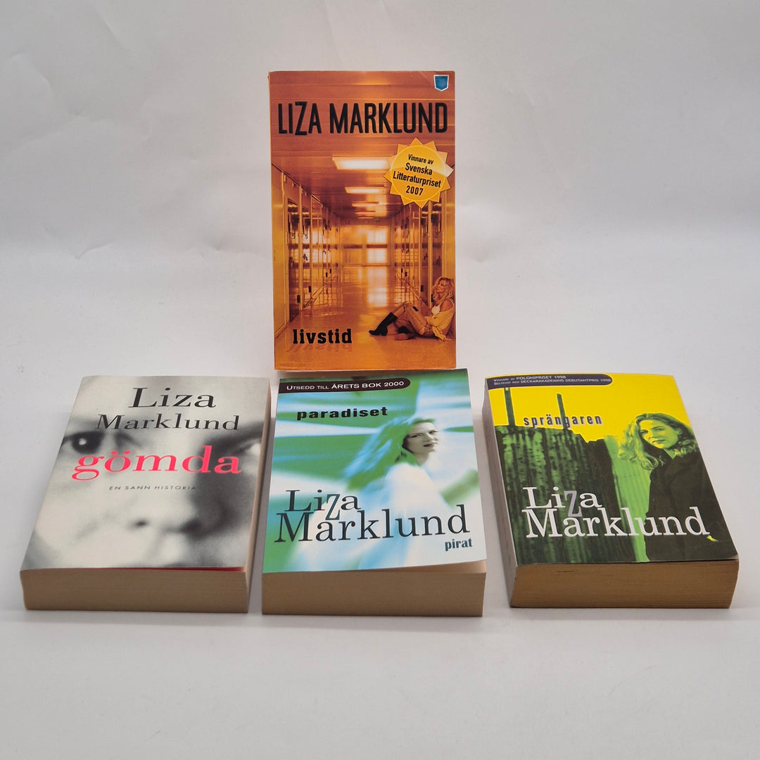Liza Marklund bokpaket fyra kriminalromaner pocket