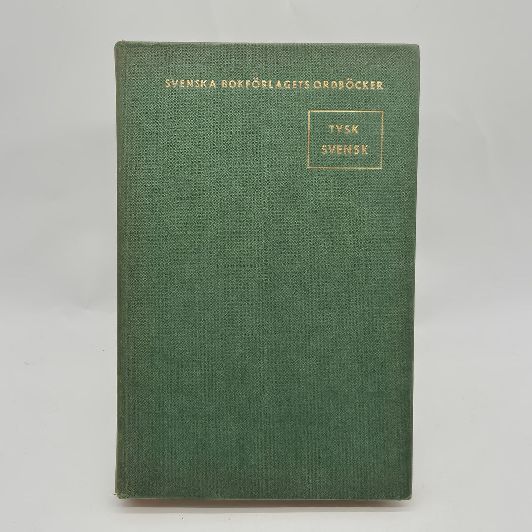 Retro tysk svensk ordbok mörkgrön inbunden