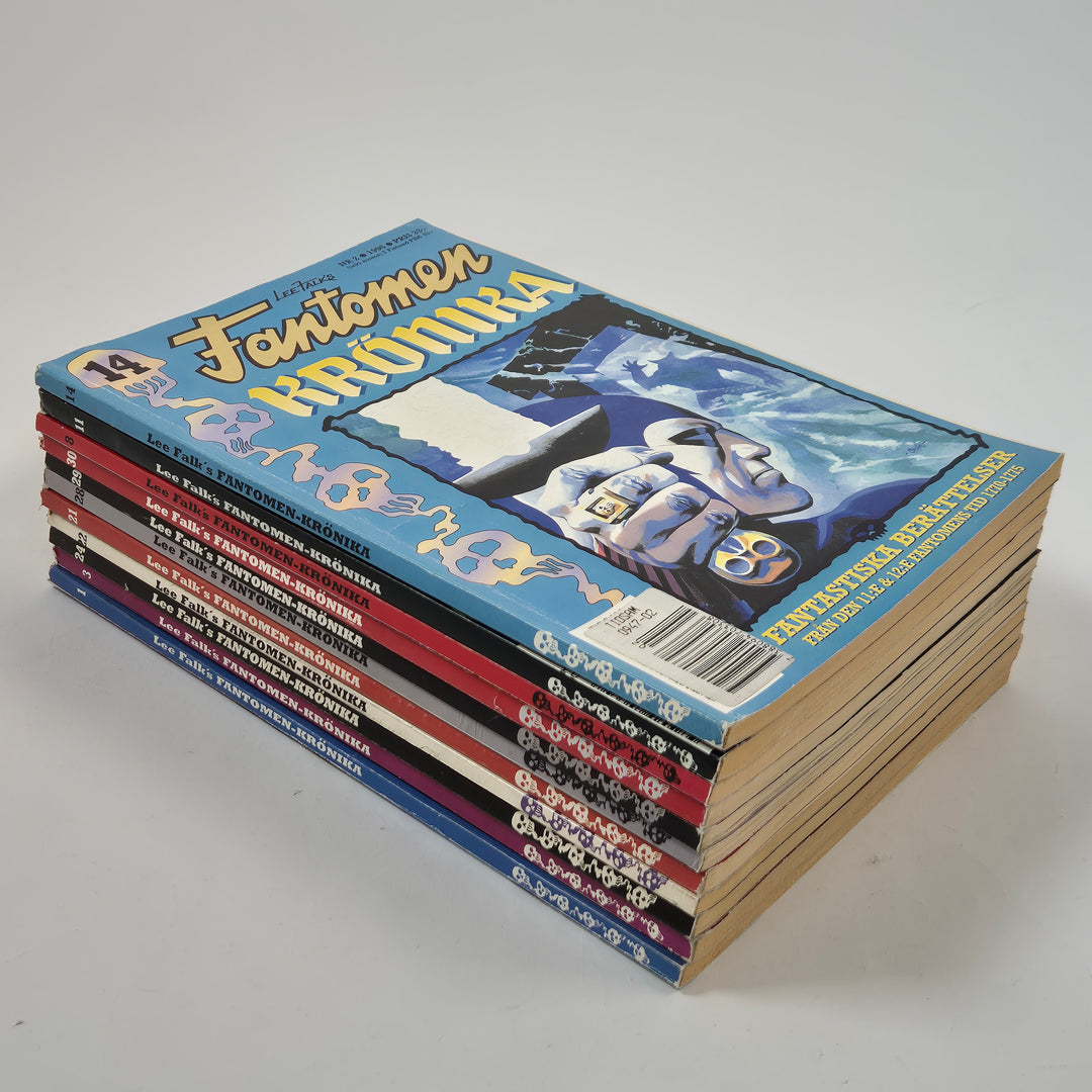 Retro samlarlåda Fantomen Krönika serietidningar