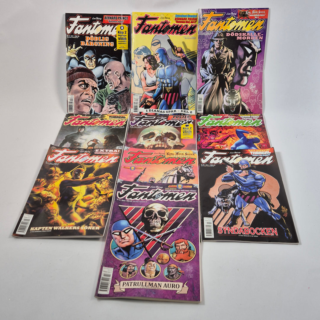 Fantomen serietidningar bunt modern retro