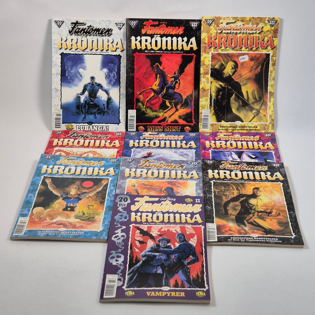 Retro serietidningar Fantomen Krönika samling Semic