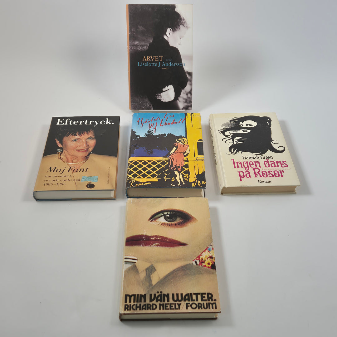 Retro bokpaket fem inbundna romaner
