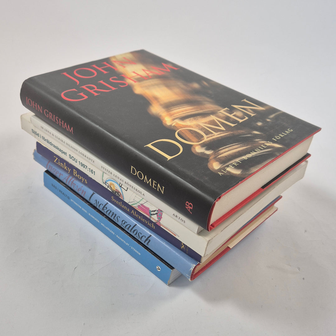 Bokpaket sex titlar blandad skön- och facklitteratur