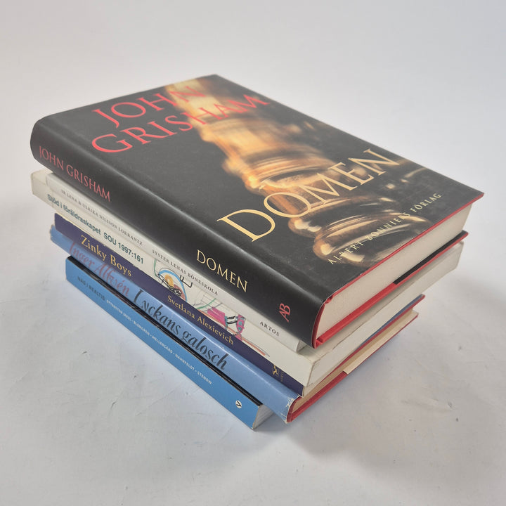 Bokpaket sex titlar blandad skön- och facklitteratur