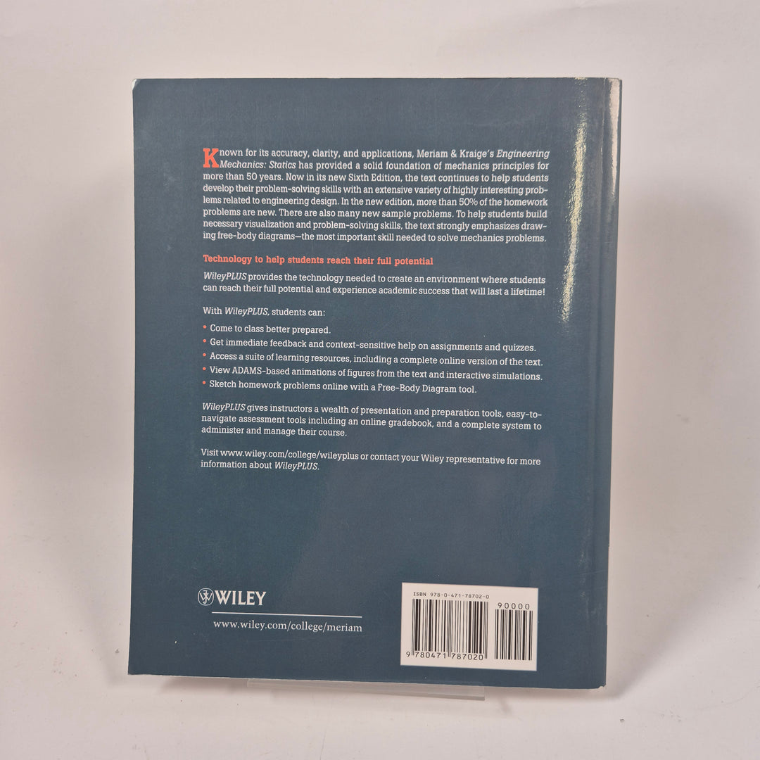Engineering Mechanics Statics kursbok Wiley begagnad