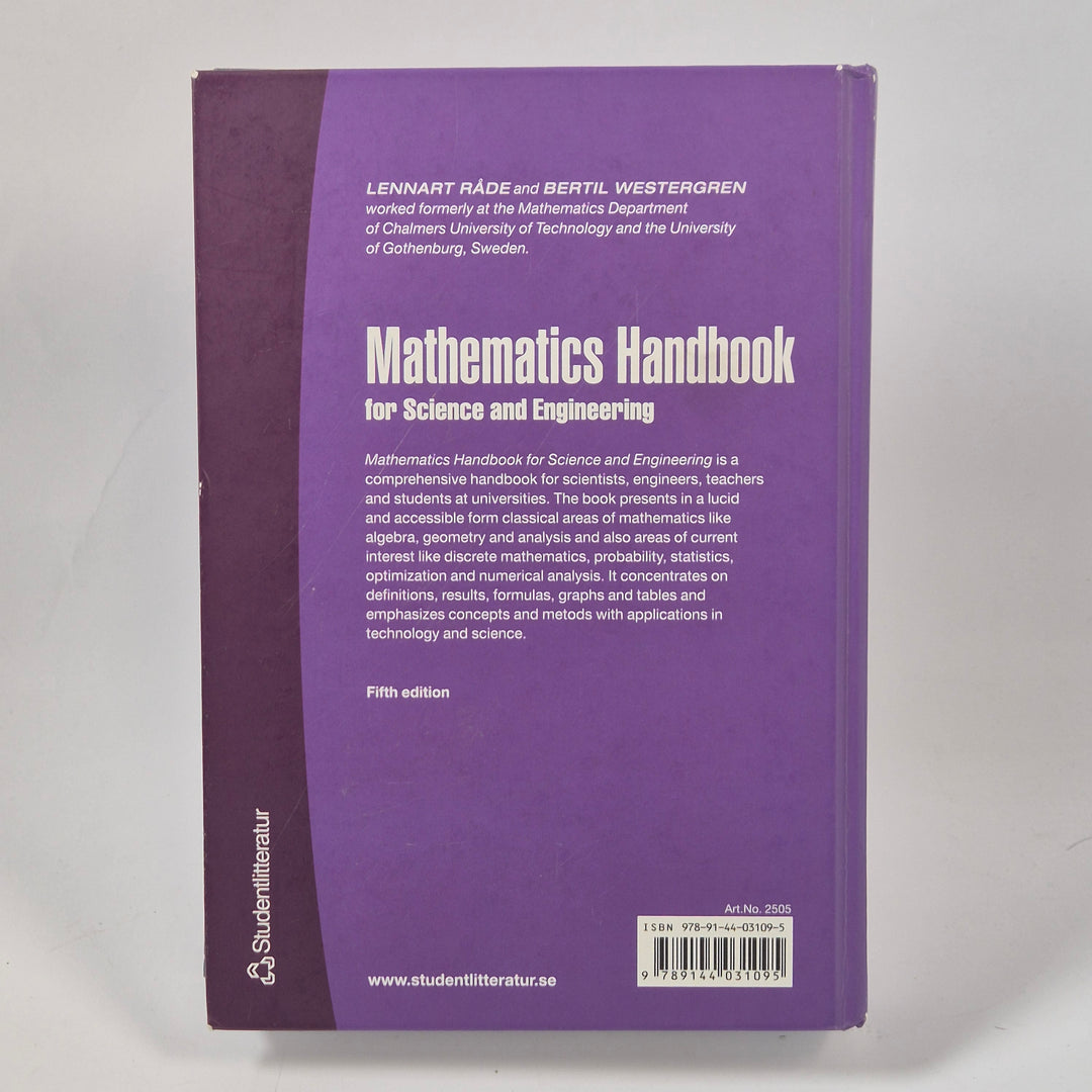 Klassisk Mathematics Handbook Studentlitteratur femte upplagan