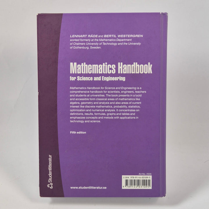 Klassisk Mathematics Handbook Studentlitteratur femte upplagan