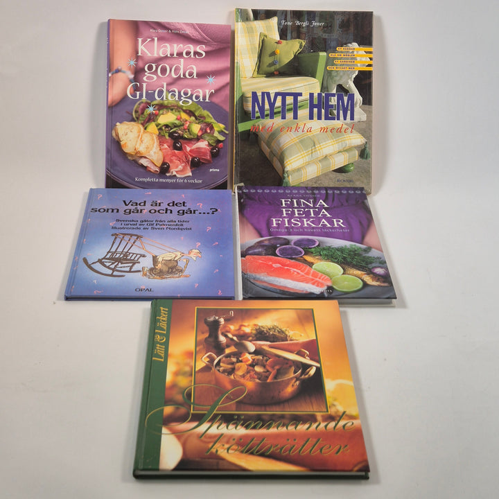 Bokpaket kokböcker och heminredning modern
