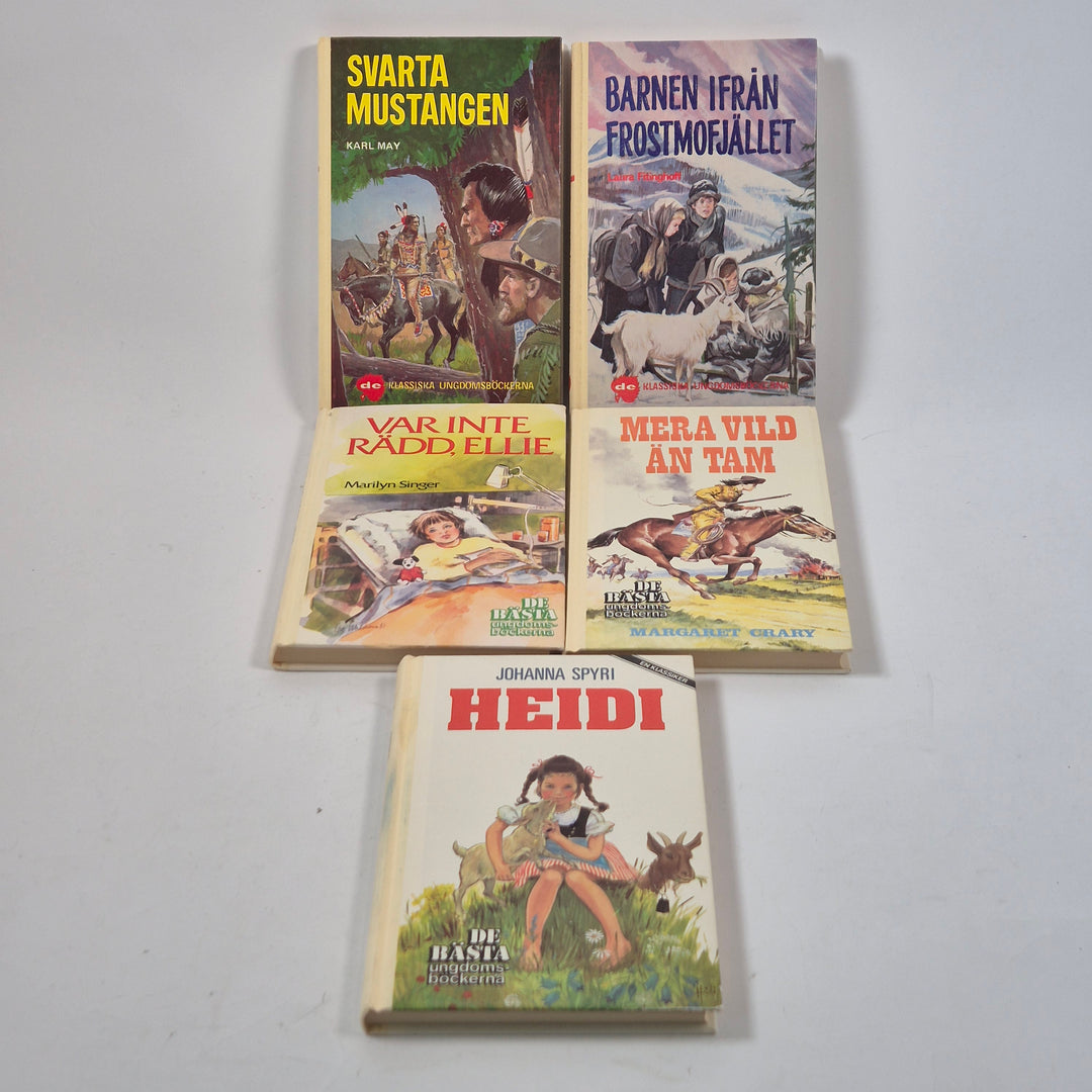 Retro bokpaket klassiska ungdomsböcker inbundna
