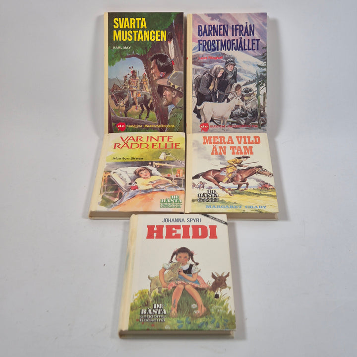Retro bokpaket klassiska ungdomsböcker inbundna