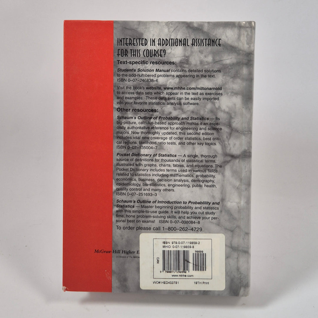 Introduction to Probability and Statistics kursbok McGraw Hill