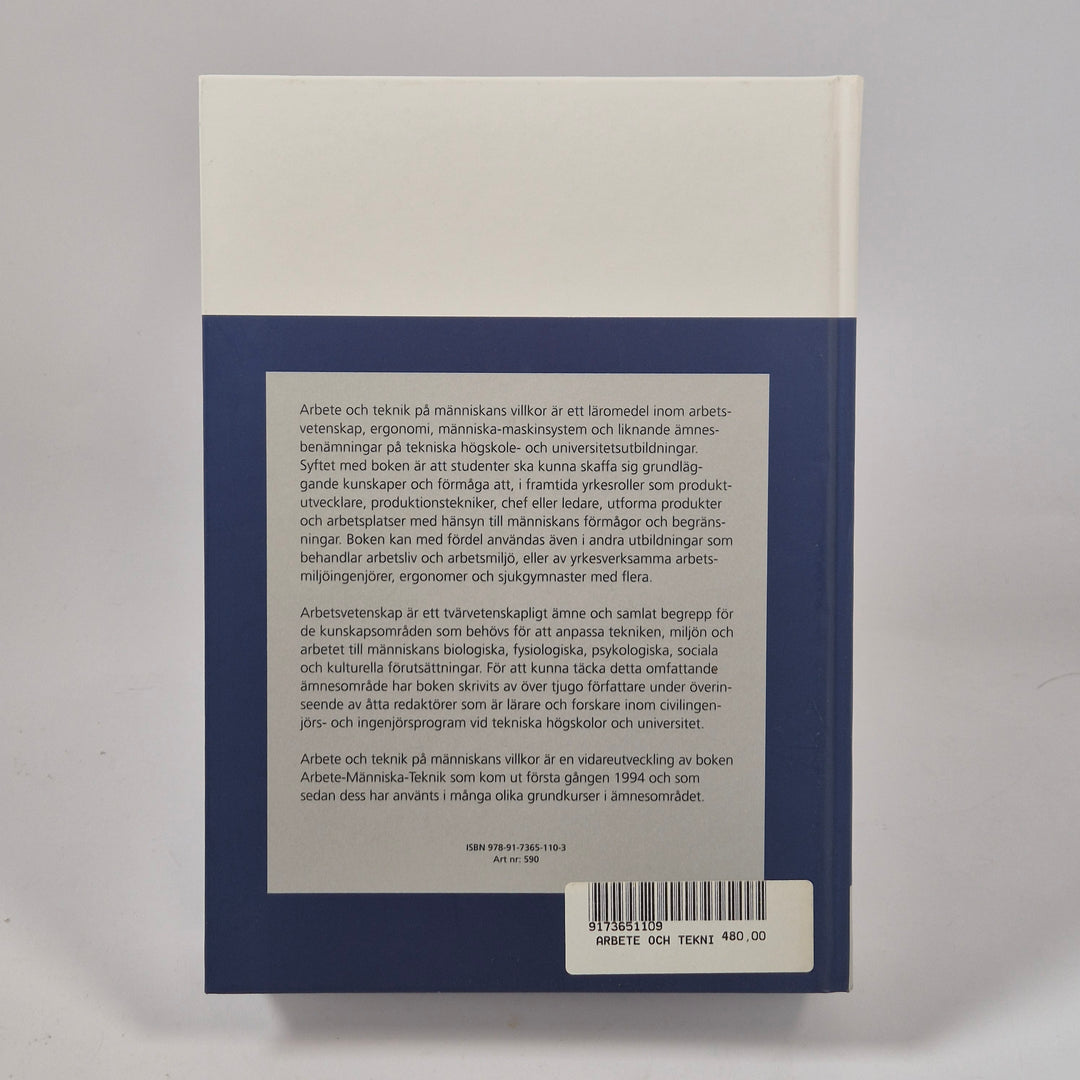 Arbete och teknik på människans villkor bok