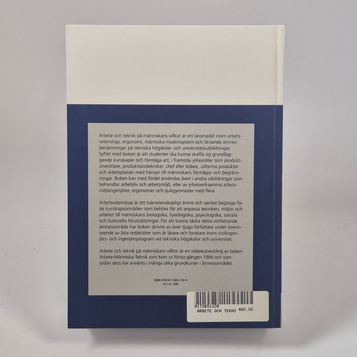 Arbete och teknik på människans villkor bok