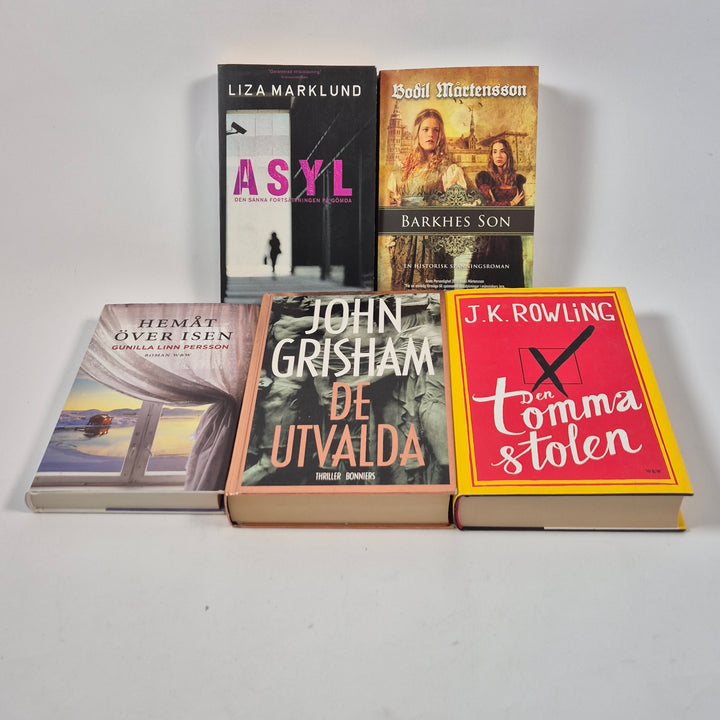 Bokpaket fem populära romaner deckare mix