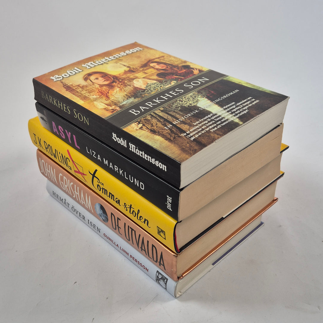 Bokpaket fem populära romaner deckare mix