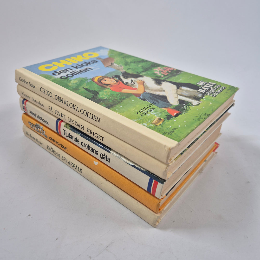 Retro bokpaket fem klassiska ungdomsböcker