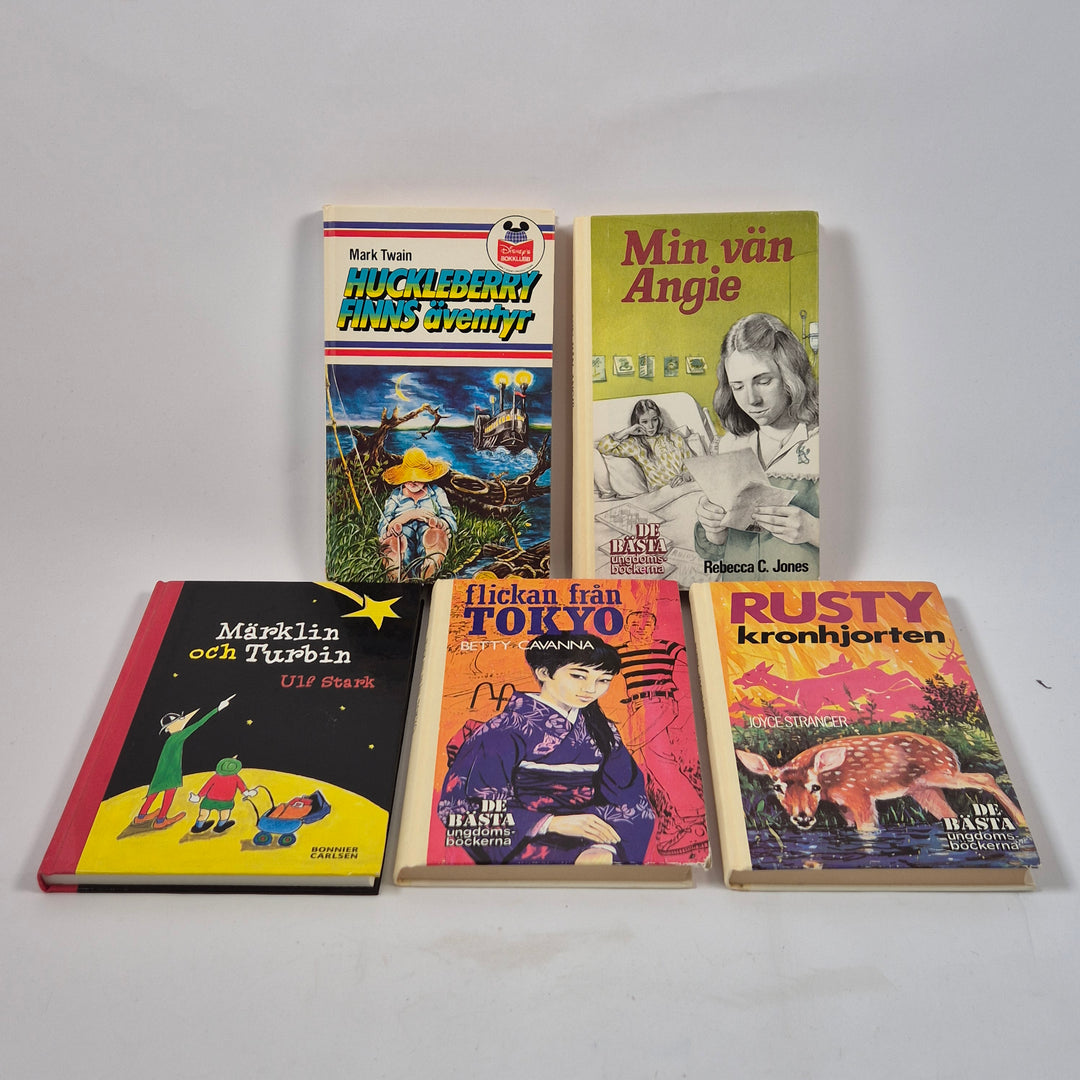 Retro bokpaket fem klassiska ungdomsböcker