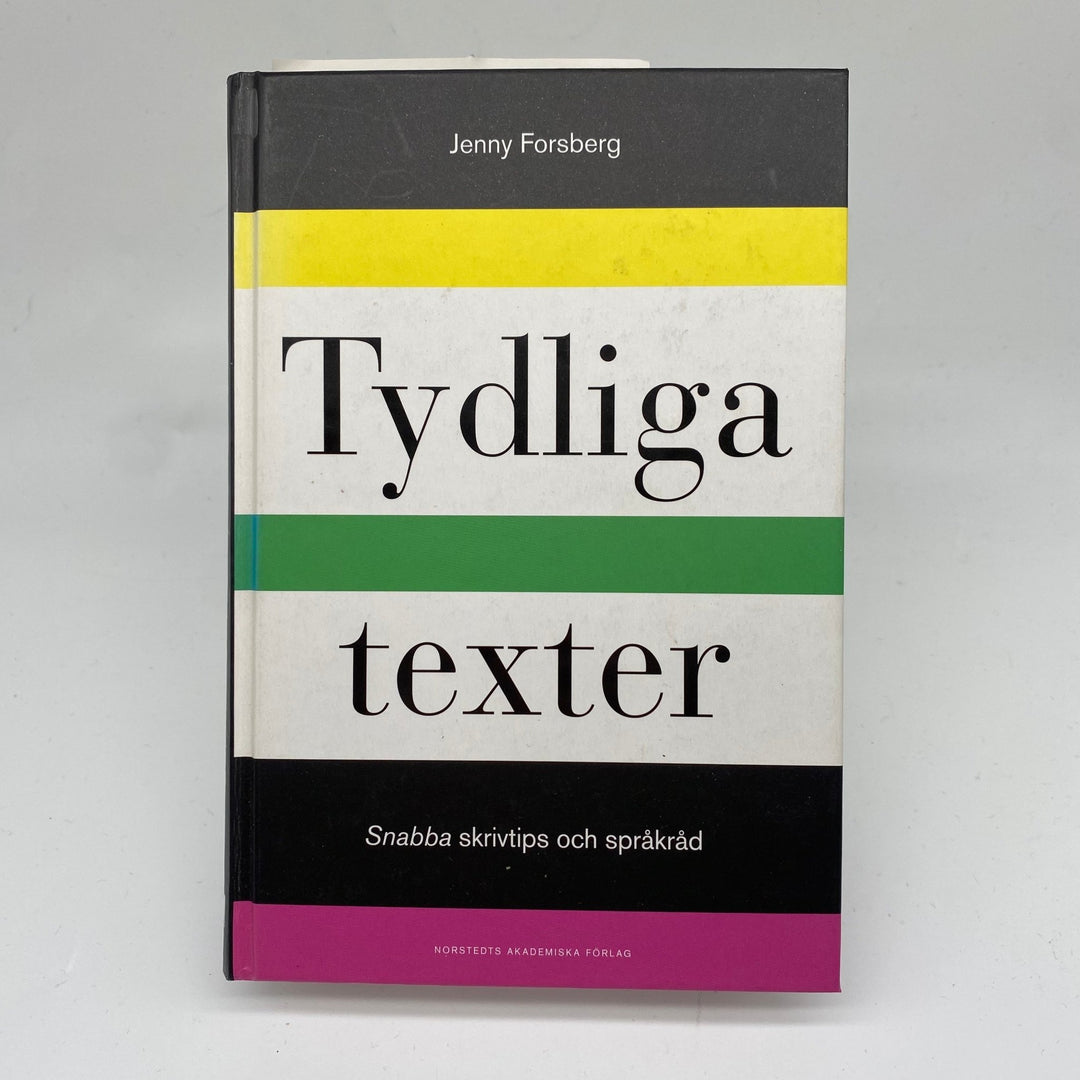 Tydliga Texter av Jenny Forsberg - Skrivtips - Homy Secondhand Online