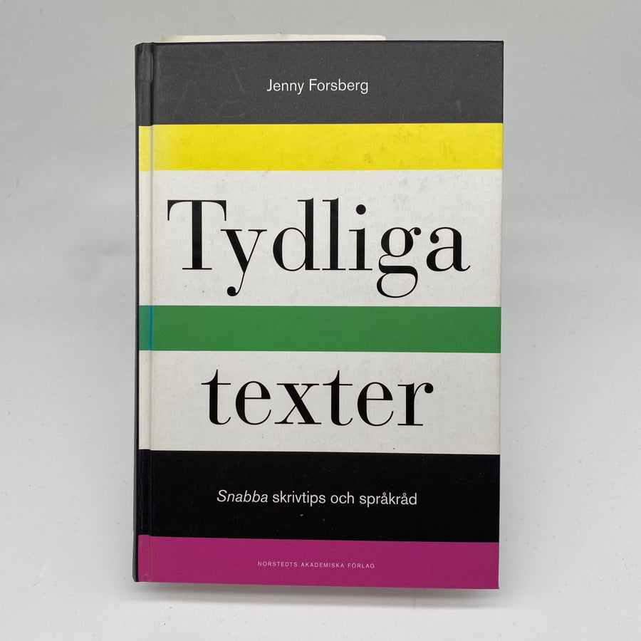 Tydliga Texter av Jenny Forsberg - Skrivtips - Homy Secondhand Online