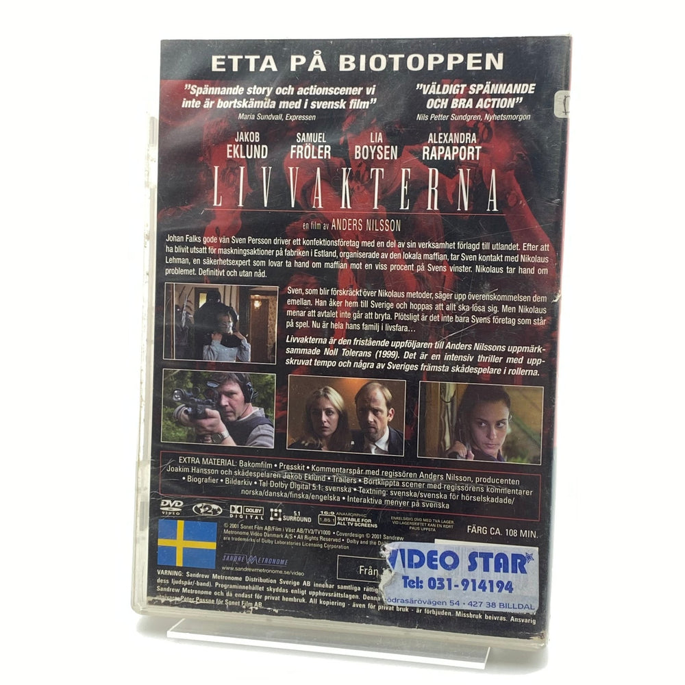 Livvakterna VHS kassett Svensk Thriller - Homy Secondhand Online