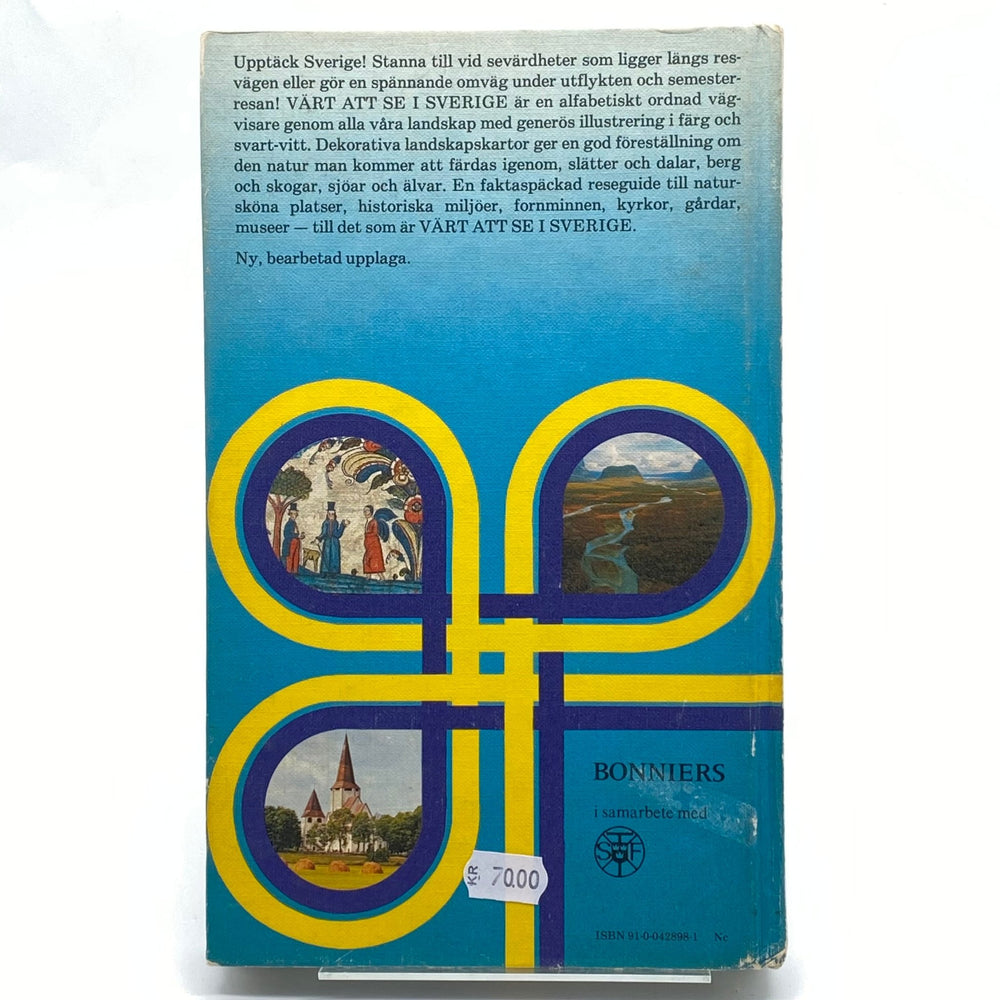 Vintage Reseguide Bok Värt att se i Sverige Bonniers - Homy Secondhand Online